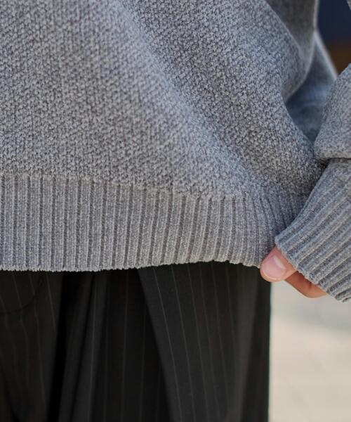 WEGO(ウィゴー)の「WEGO/ベロアモールグラフィックプルオーバー(ニット/セーター・メンズ・スミクロ/グレー/ブルー/ネイビー/ホワイト/ワイン・LARGE/MEDIUM)」の8枚目の写真