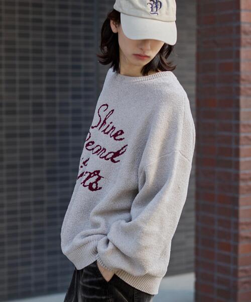 WEGO(ウィゴー)の「WEGO/ベロアモールグラフィックプルオーバー(ニット/セーター・メンズ・スミクロ/グレー/ブルー/ネイビー/ホワイト/ワイン・LARGE/MEDIUM)」の11枚目の写真