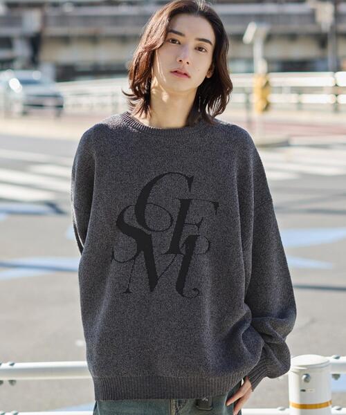 WEGO(ウィゴー)の「WEGO/ベロアモールグラフィックプルオーバー(ニット/セーター・メンズ・スミクロ/グレー/ブルー/ネイビー/ホワイト/ワイン・LARGE/MEDIUM)」の20枚目の写真