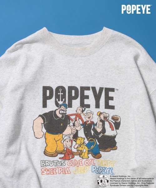 niko and...（ニコアンド）の「【POPEYE(TM)】CHARACTER PRINT SWEATSHIRT（スウェット・メンズ・オフホワイト/レッド/ライトグレー/ネイビー・LARGE/MEDIUM）」の8枚目の写真