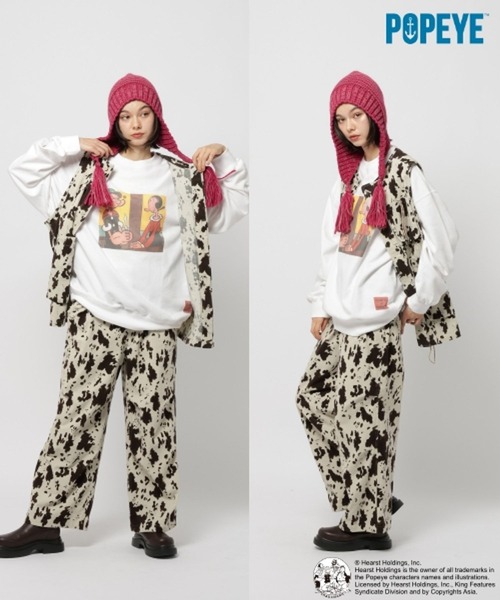 niko and...（ニコアンド）の「【POPEYE(TM)】CHARACTER PRINT SWEATSHIRT（スウェット・メンズ・オフホワイト/レッド/ライトグレー/ネイビー・LARGE/MEDIUM）」の18枚目の写真