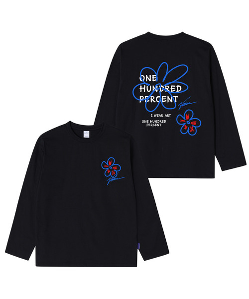 OHP（ワンハンドレッドパーセント）の「OHPxVORIN フラワー ベーシック 長袖Tシャツ6（Tシャツ/カットソー・メンズ・ホワイト/ブラック・XX-LARGE/MEDIUM/LARGE/X-LARGE）」の2枚目の写真