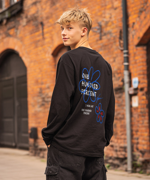 OHP（ワンハンドレッドパーセント）の「OHPxVORIN フラワー ベーシック 長袖Tシャツ6（Tシャツ/カットソー・メンズ・ホワイト/ブラック・XX-LARGE/MEDIUM/LARGE/X-LARGE）」の5枚目の写真