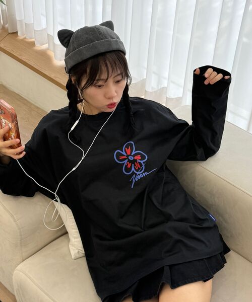OHP（ワンハンドレッドパーセント）の「OHPxVORIN フラワー ベーシック 長袖Tシャツ6（Tシャツ/カットソー・メンズ・ホワイト/ブラック・XX-LARGE/MEDIUM/LARGE/X-LARGE）」の11枚目の写真