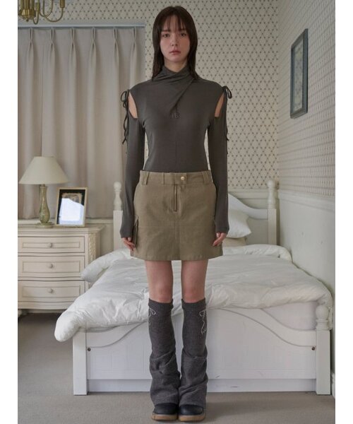 HHIPS(ダブルヒップス)の「ジッパーカゴスカート_ベージュ(スカート・レディース・その他・SMALL/MEDIUM)」の1枚目の写真