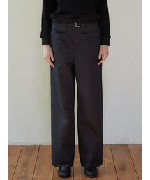 Pocket wide pants (black)