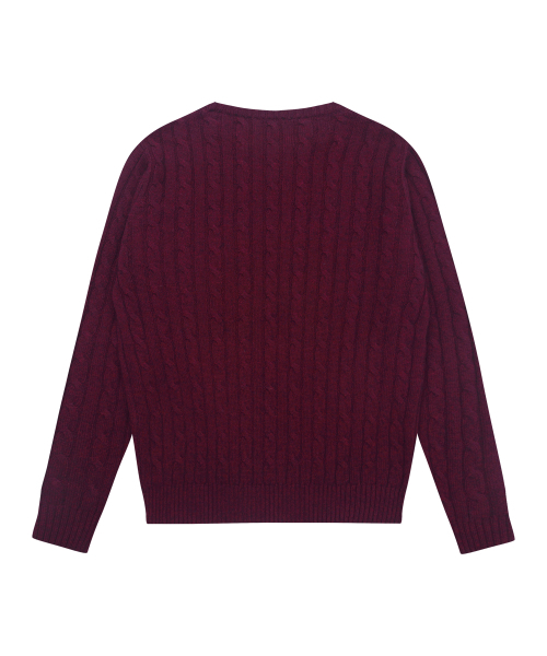 SOLEW(ソル)の「ラウンドケーブルニット_ワイン(ニット/セーター・メンズ・その他・SMALL/MEDIUM/LARGE/X-LARGE)」の2枚目の写真