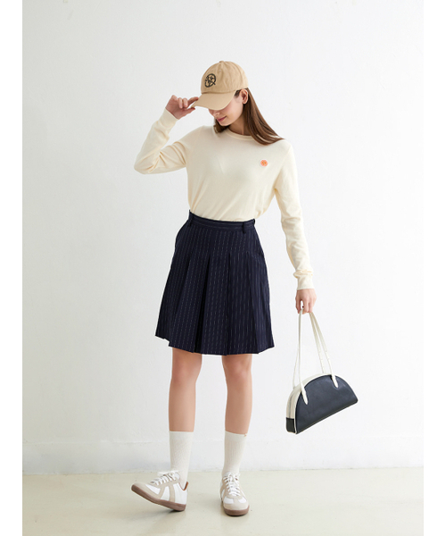 NITINA(ニティナ)の「ストライププリーツスカート NY(スカート・レディース・ネイビー・SMALL/MEDIUM)」の3枚目の写真