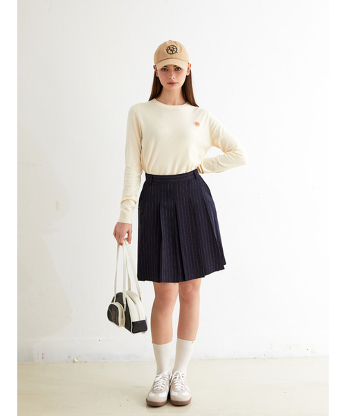 NITINA(ニティナ)の「ストライププリーツスカート NY(スカート・レディース・ネイビー・SMALL/MEDIUM)」の5枚目の写真