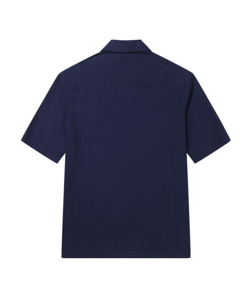 SOLEW(ソル)の「コットンオーバーサイズ半袖シャツ_ネイビー(シャツ/ブラウス・メンズ・その他・SMALL/MEDIUM/LARGE)」の2枚目の写真