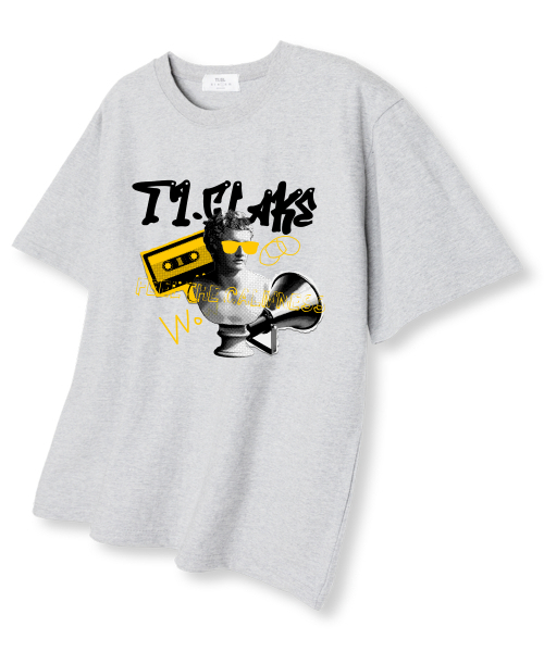 TI.GLAKE(ティーグレイク)の「ナッシング オーバーサイズ 半袖Tシャツ ライトグレー(Tシャツ/カットソー・レディース・その他・LARGE/X-LARGE/XX-LARGE)」の1枚目の写真