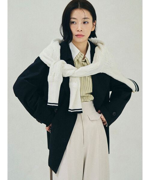 LAGUNAMOON(ラグナムーン)の「ミディアムトレンチコート(トレンチコート・レディース・ネイビー/ベージュ・FREE)」の9枚目の写真