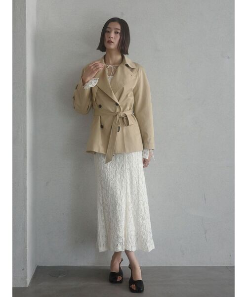 LAGUNAMOON(ラグナムーン)の「ミディアムトレンチコート(トレンチコート・レディース・ネイビー/ベージュ・FREE)」の16枚目の写真