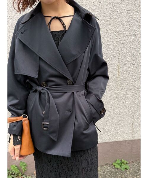 LAGUNAMOON(ラグナムーン)の「ミディアムトレンチコート(トレンチコート・レディース・ネイビー/ベージュ・FREE)」の21枚目の写真