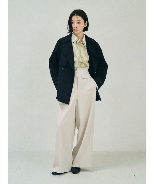 LAGUNAMOON（ラグナムーン）の「ミディアムトレンチコート 春服（トレンチコート・レディース・ネイビー/ベージュ・FREE）」の5枚目の写真