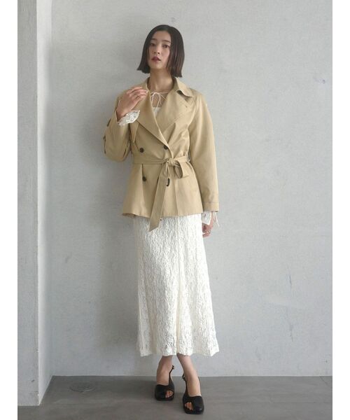 LAGUNAMOON（ラグナムーン）の「ミディアムトレンチコート 春服（トレンチコート・レディース・ネイビー/ベージュ・FREE）」の7枚目の写真