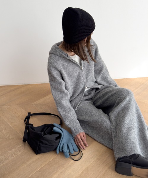 CANAL JEAN(キャナルジーン)の「El mar パーカーZIPニットセットアップ(セットアップ・レディース・グレー・ONE SIZE)」の8枚目の写真