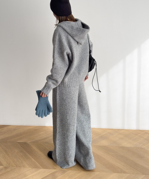 CANAL JEAN(キャナルジーン)の「El mar パーカーZIPニットセットアップ(セットアップ・レディース・グレー・ONE SIZE)」の10枚目の写真