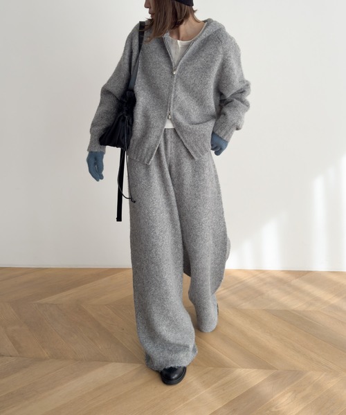 CANAL JEAN(キャナルジーン)の「El mar パーカーZIPニットセットアップ(セットアップ・レディース・グレー・ONE SIZE)」の11枚目の写真