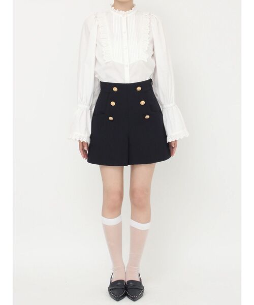 CALNAMUR（カルナムール）の「セーラーボタンショートパンツ（その他パンツ・レディース・ネイビー・SMALL/MEDIUM）」の4枚目の写真