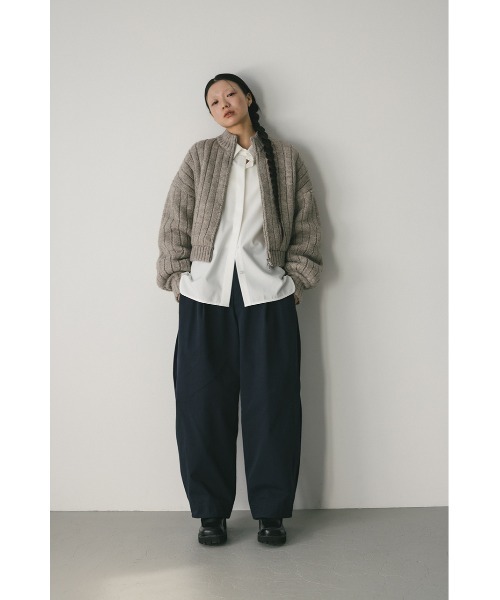 STYLEMIXER（スタイルミキサー）の「パッファーニットジップカーデ（カーディガン/ボレロ・レディース・レッド/ブラック/グレー・FREE）」の16枚目の写真