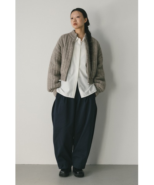 セール】パッファーニットジップカーデ（カーディガン/ボレロ