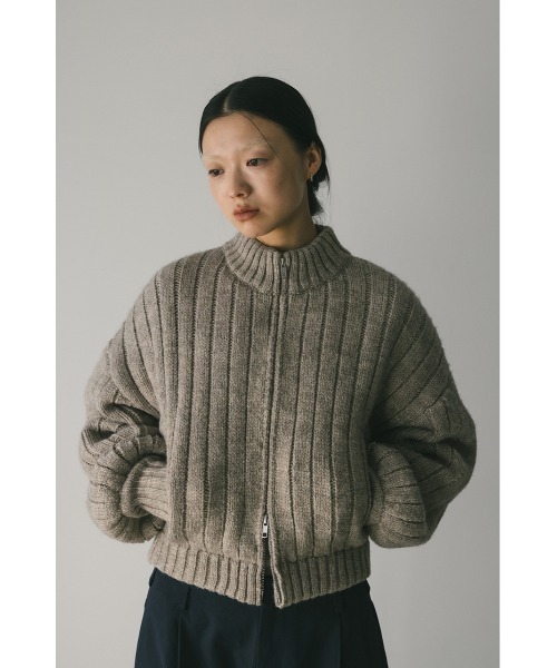 STYLEMIXER（スタイルミキサー）の「パッファーニットジップカーデ（カーディガン/ボレロ・レディース・レッド/ブラック/グレー・FREE）」の20枚目の写真