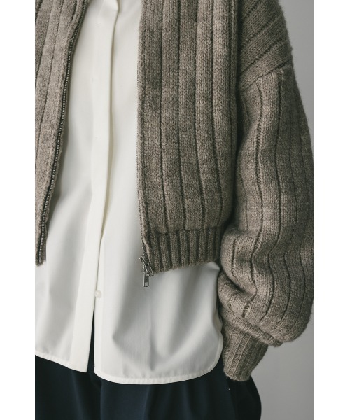 パッファーニットジップカーデ（カーディガン/ボレロ）｜STYLEMIXER