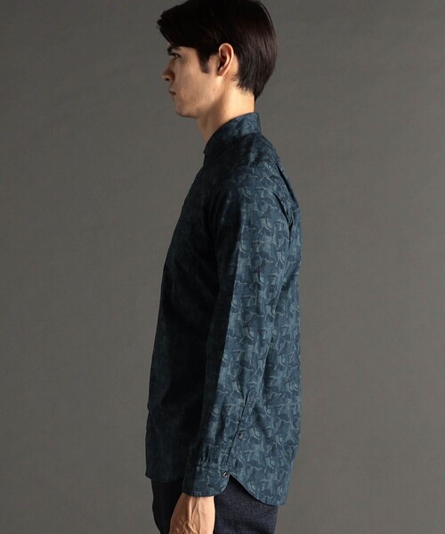 MONSIEUR NICOLE（ムッシュニコル）の「【ex/tra】TEXTA デジタルカモプリント カッタウェイカラーシャツ（シャツ/ブラウス・メンズ・グレー/ブルーグレー・LARGE/MEDIUM/X-LARGE）」の6枚目の写真