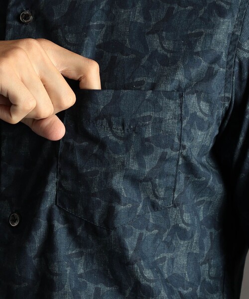 MONSIEUR NICOLE（ムッシュニコル）の「【ex/tra】TEXTA デジタルカモプリント カッタウェイカラーシャツ（シャツ/ブラウス・メンズ・グレー/ブルーグレー・LARGE/MEDIUM/X-LARGE）」の8枚目の写真