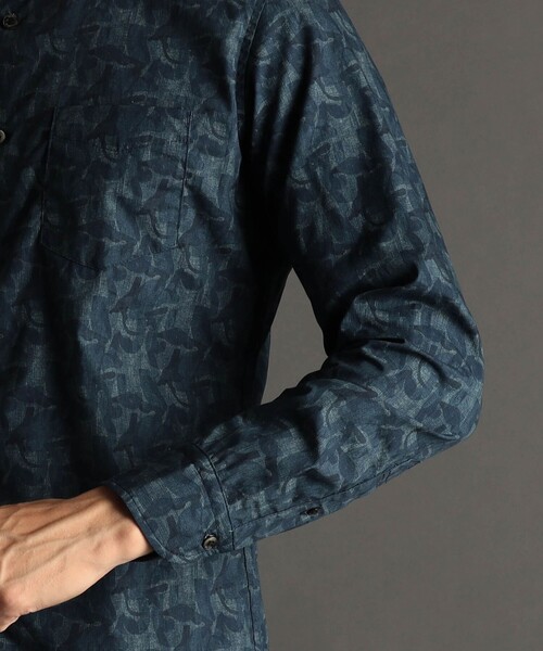 MONSIEUR NICOLE（ムッシュニコル）の「【ex/tra】TEXTA デジタルカモプリント カッタウェイカラーシャツ（シャツ/ブラウス・メンズ・グレー/ブルーグレー・LARGE/MEDIUM/X-LARGE）」の9枚目の写真