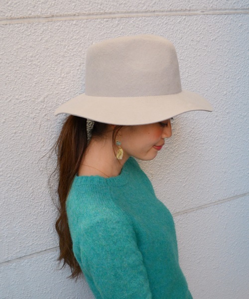 Khaju(カージュ)の「★★Khaju: フェルトハット16SS□(ハット・レディース・オフホワイト/ライトグレー/ベージュ・ONE SIZE)」の1枚目の写真