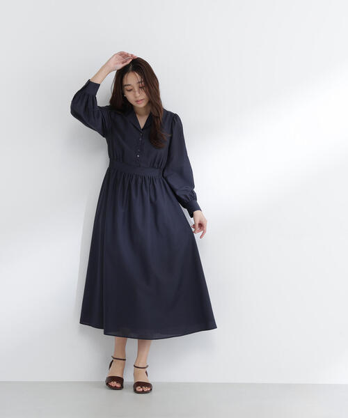 ◇フロントボタン開襟ワンピース（ワンピース）｜NATURAL BEAUTY BASIC