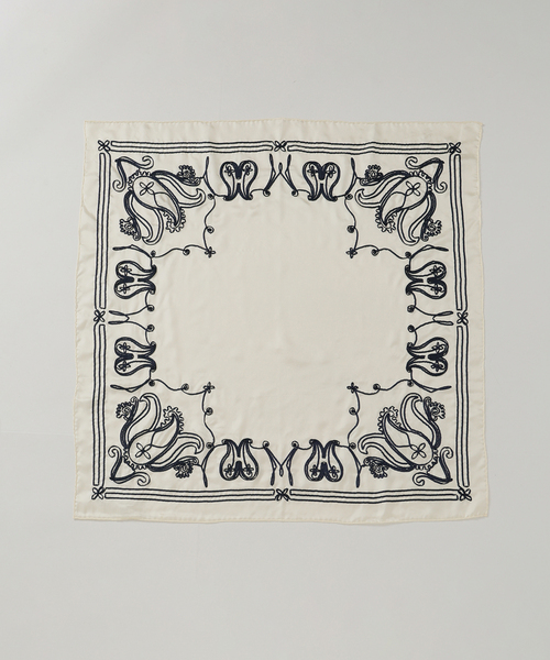 WEB限定》ASAUCE MELER アソースメレ テープエンブロイダリースカーフ