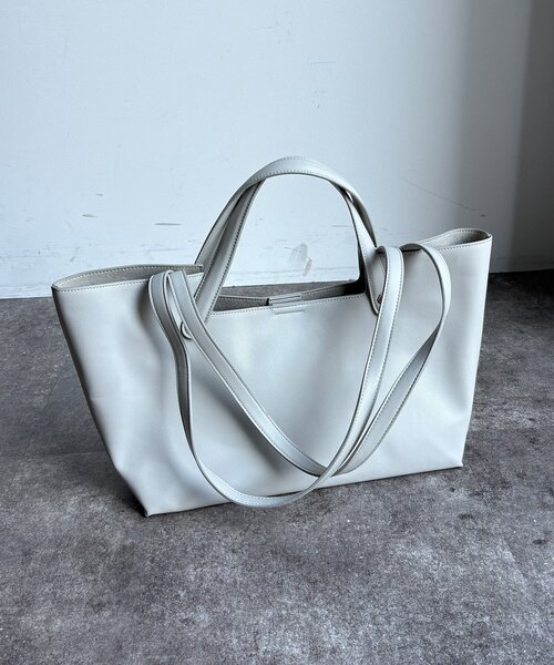 DouDou（ドゥドゥ）の「【WEB限定】横長2wayトートポーチ付（ショルダーバッグ・レディース・ブラック/ライトグレー/ベージュ/レモンイエロー・FREE）」の9枚目の写真