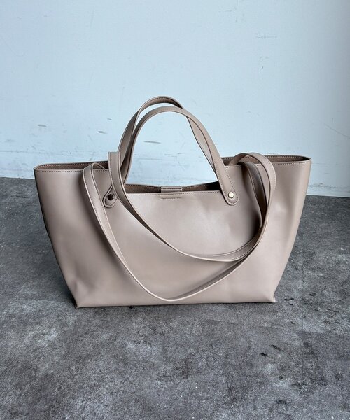 DouDou（ドゥドゥ）の「【WEB限定】横長2wayトートポーチ付（ショルダーバッグ・レディース・ブラック/ライトグレー/ベージュ/レモンイエロー・FREE）」の13枚目の写真