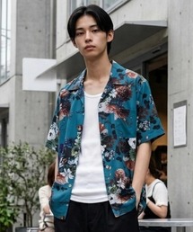 Lazar（ラザル）の「レーヨン オープンカラー アロハシャツ 総柄シャツ レディース メンズ（シャツ/ブラウス）」