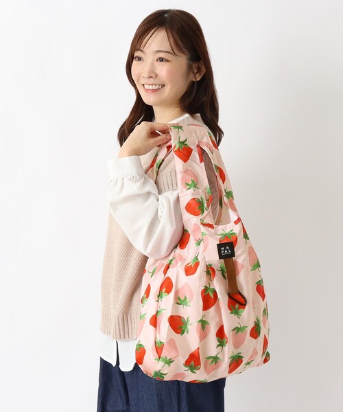 one'sterrace(ワンズテラス)の「FH エコバッグ イチゴパーティ M(エコバッグ/サブバッグ・レディース・ピンク系9・99)」の9枚目の写真