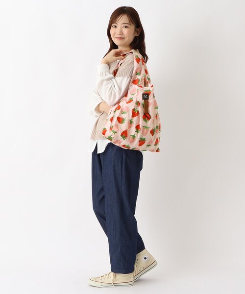 one'sterrace(ワンズテラス)の「FH エコバッグ イチゴパーティ M(エコバッグ/サブバッグ・レディース・ピンク系9・99)」の10枚目の写真