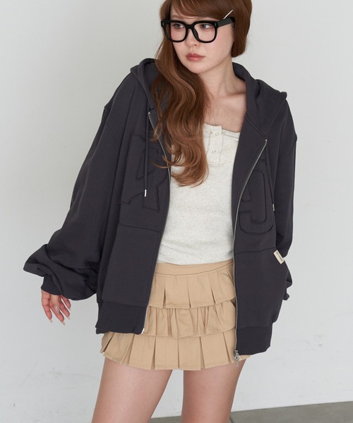 RAY CASSIN（レイカズン）の「ベルト付ツイルティアードスカート（スカート・レディース・ベージュ/カーキ/ブラウン系その他2・FREE）」の11枚目の写真