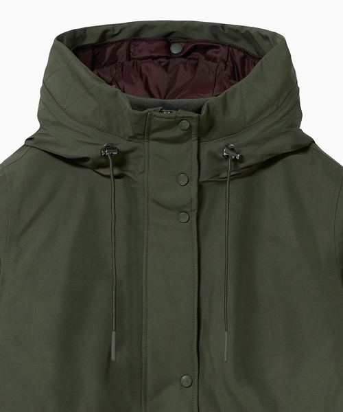 AIGLE（エーグル）の「GORE-TEX ゴアテックス 防風 防水 透湿 2レイヤー ダックダウンジャケット ダウンコート RP（ダウンジャケット/コート・レディース・モスグリーン/ブラック・38/42/40/36/34/44）」の10枚目の写真