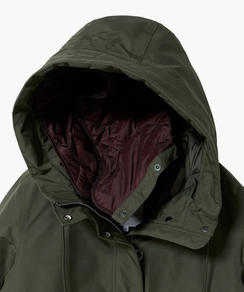 AIGLE（エーグル）の「GORE-TEX ゴアテックス 防風 防水 透湿 2レイヤー ダックダウンジャケット ダウンコート RP（ダウンジャケット/コート・レディース・モスグリーン/ブラック・38/42/40/36/34/44）」の12枚目の写真