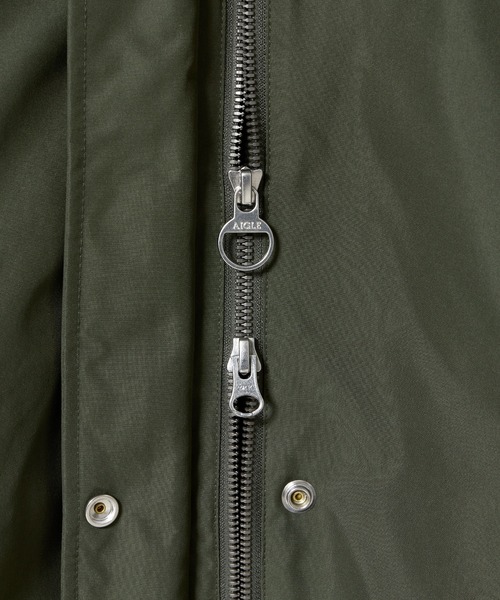 AIGLE（エーグル）の「GORE-TEX ゴアテックス 防風 防水 透湿 2レイヤー ダックダウンジャケット ダウンコート RP（ダウンジャケット/コート・レディース・モスグリーン/ブラック・38/42/40/36/34/44）」の14枚目の写真