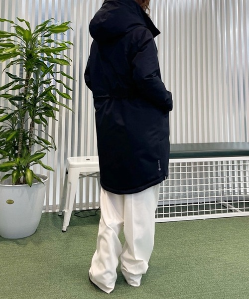 AIGLE（エーグル）の「GORE-TEX ゴアテックス 防風 防水 透湿 2レイヤー ダックダウンジャケット ダウンコート RP（ダウンジャケット/コート・レディース・モスグリーン/ブラック・38/42/40/36/34/44）」の4枚目の写真