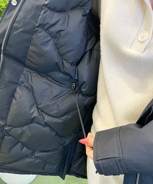 AIGLE（エーグル）の「GORE-TEX ゴアテックス 防風 防水 透湿 2レイヤー ダックダウンジャケット ダウンコート RP（ダウンジャケット/コート・レディース・モスグリーン/ブラック・38/42/40/36/34/44）」の7枚目の写真