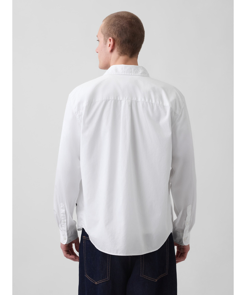 GAP(ギャップ)の「オーガニックコットン リラックスフィット GAPロゴ ポケットシャツ(シャツ/ブラウス・メンズ・イエロー/ホワイト/ネイビー・XS/S/M/L/XL)」の13枚目の写真