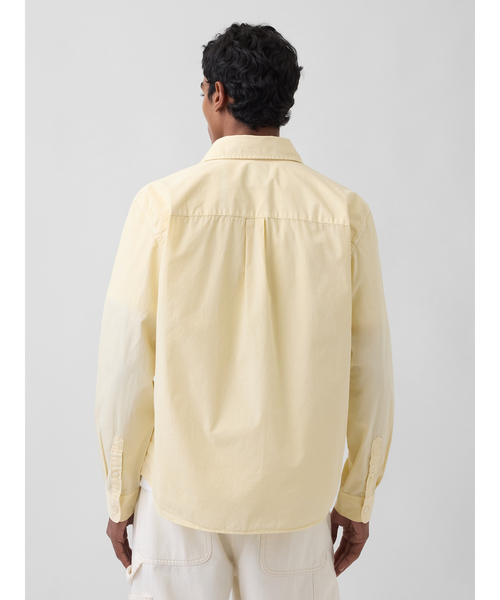 GAP(ギャップ)の「オーガニックコットン リラックスフィット GAPロゴ ポケットシャツ(シャツ/ブラウス・メンズ・イエロー/ホワイト/ネイビー・XS/S/M/L/XL)」の14枚目の写真