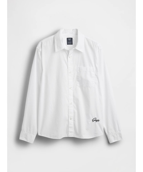 GAP(ギャップ)の「オーガニックコットン リラックスフィット GAPロゴ ポケットシャツ(シャツ/ブラウス・メンズ・イエロー/ホワイト/ネイビー・XS/S/M/L/XL)」の5枚目の写真