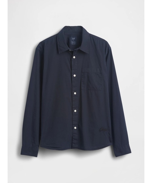 GAP(ギャップ)の「オーガニックコットン リラックスフィット GAPロゴ ポケットシャツ(シャツ/ブラウス・メンズ・イエロー/ホワイト/ネイビー・XS/S/M/L/XL)」の6枚目の写真