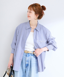 B.C STOCK | ウォッシャブル / 無地ストライプシャツ(シャツ/ブラウス)